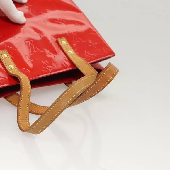 LOUIS VUITTON Monogram Vernis Reade MM Hand Bag Red Rouge M91086 - Picture 7 of 12